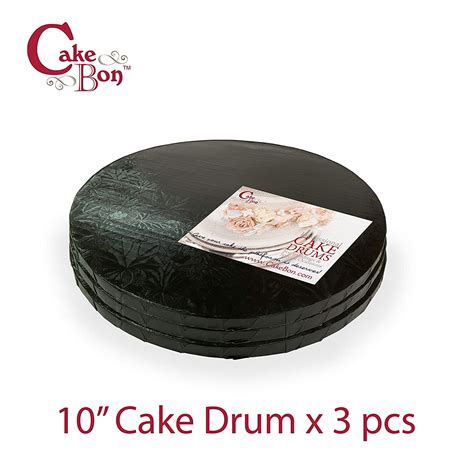 Cake Drums Round 10 Inches Black Sturdy 12 Inch Thick