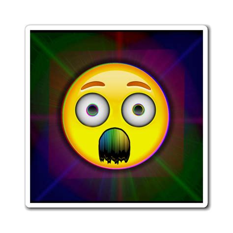 Rollin Moji Psychedelic Emoji Magnets Etsy