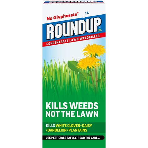 Buy Roundup Powerful Lawn Weed Killer Glyphosate Free Concentrate Litre Blue