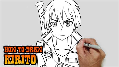 How To Draw Kirito Sword Art Online Video Lesson