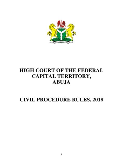 Reckoning periods of time 3. FCT High Court (Civil Procedure Rules) 2018.pdf | Will And ...