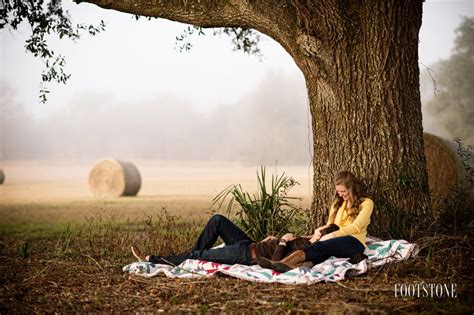 Southern Engagement With Couple Cuddling Under A Tree Footstone Photography Rustic