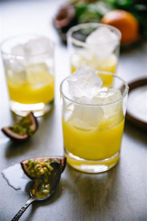 Sparkling Passion Fruit And Pineapple Margaritas The