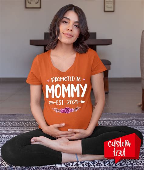 promoted to mommy est 2021 shirt new mom first mommy etsy