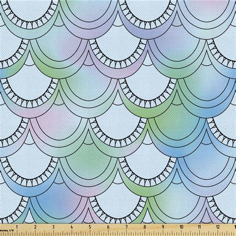 Fish Scale Fabric By The Yard Japanese Squama Pattern With Smooth