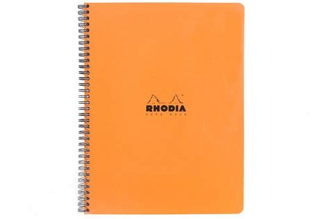 rhodia classic wirebound notebook orange lined 8 86 x 11 69 the goulet pen company