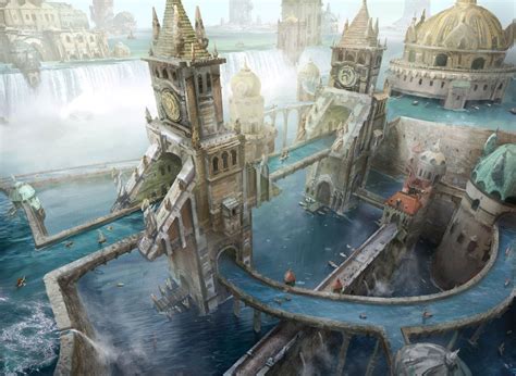 Water City Fantasy Artwork Fantasy Concept Art Fantasy Art Landscapes