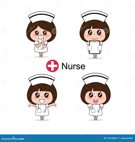Cartoon Character Nurse Design Medical Worker Medical Concept Vector