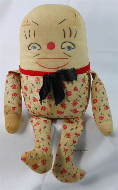 vintage humpty dumpty stuffed cloth doll 1950 s vintage toys toy collection doll clothes