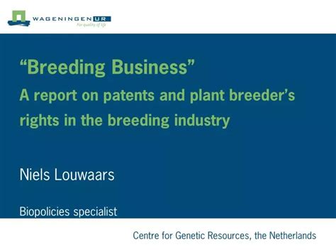 Ppt Breeding Business A Report On Patents And Plant Breeders