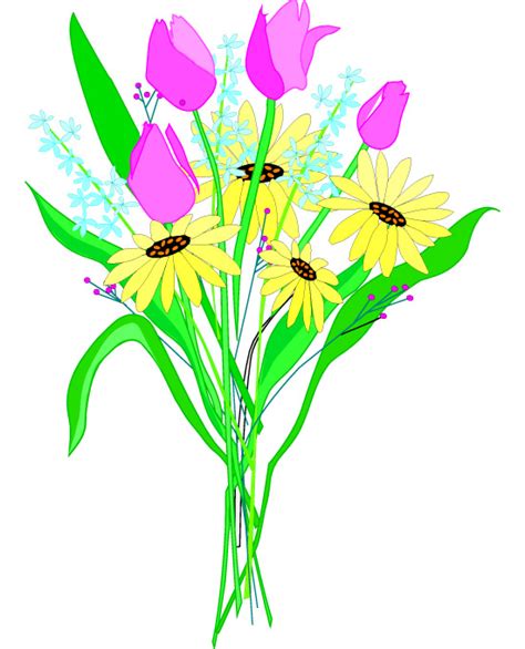 Bunch Of Flowers Clip Art Clipart Best
