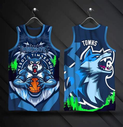 wolves 01 Karl-Anthony Towns jersey full sublimation nylon spandex