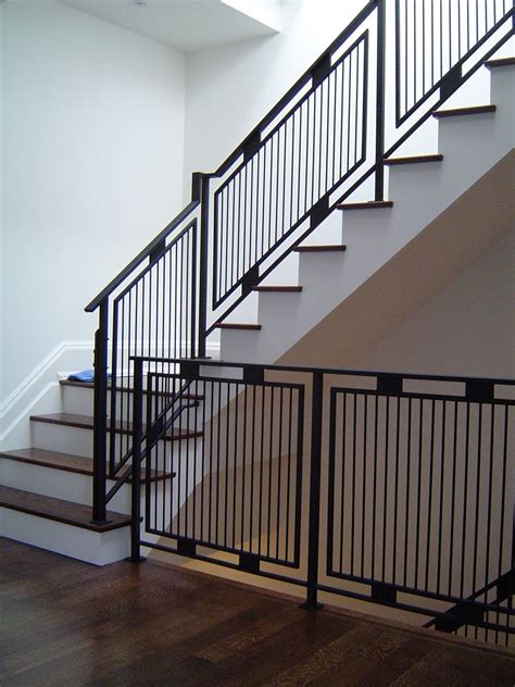 White Walls And Black Railing Thesteelworksca Railing Design
