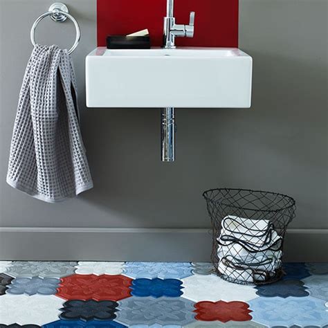Visit our coventry showroom for ideas, and to see many of the available furniture and accessories on display. Contemporary bathroom with coloured floor tiles and ...