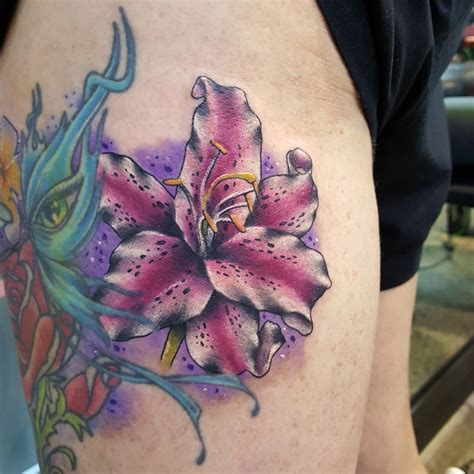 80 Lily Flower Tattoo Designs And Meaning Tenderness And Luck 2019