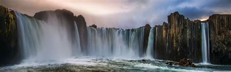 Waterfall In Iceland Ultra Hd Desktop Background Wallpaper For 4k Uhd