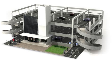 It is essentially a stacked car park. Multi-storey parking lots, wide roads to ease traffic woes ...