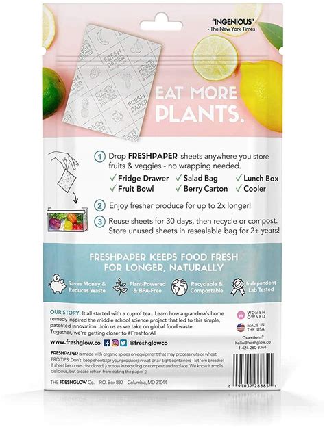 Fresh Paper Food Saver Sheets 1 Pack 8 Sheets