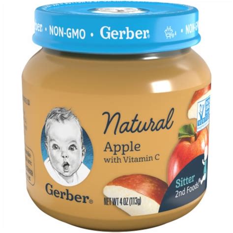 Gerber® Natural 2nd Foods Apple Stage 2 Baby Food 4 Oz King Soopers