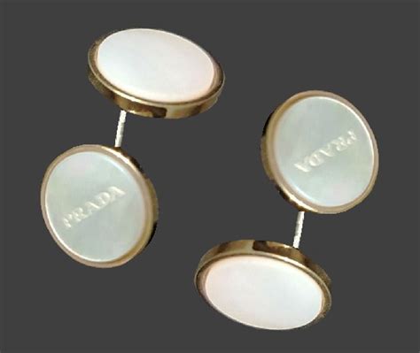 Cufflinks Gold Plated Mother Of Pearl Kaleidoscope Effect