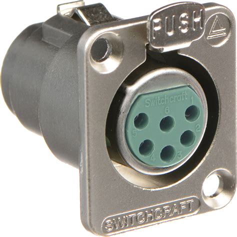 Switchcraft De6f 6 Pin Xlr Female Panelchassis Mount Connector