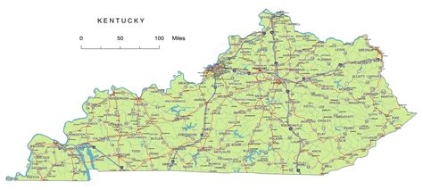 Preview Of Kentucky State Vector Road Map Lossless Scalable Aipdf Map