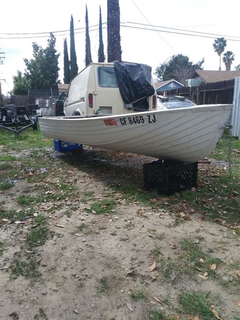 12 Ft Fiberglass Fishing Boat Excellent Condition Tags Current For Sale