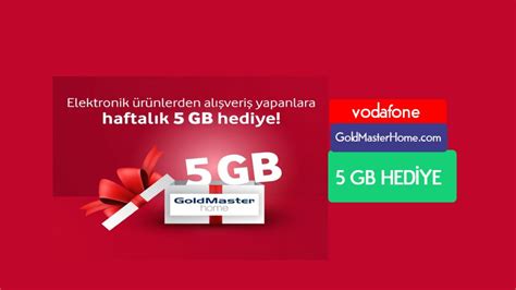 Vodafone GoldMasterHome com Haftalık 5 GB Bedava internet Bildirimlerim