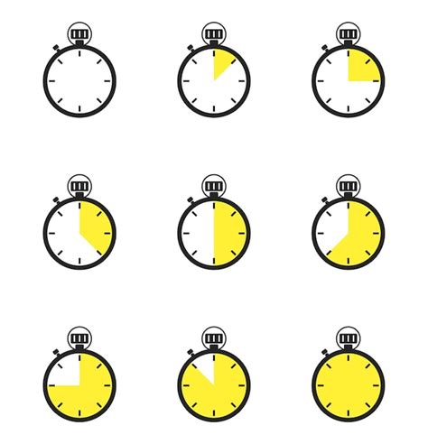 Premium Vector Timer Icons Set Stopwatch Symbols Set Of Simple Timers