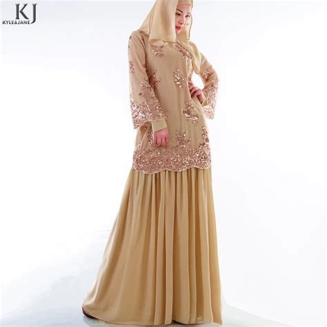 Elegant Women Golden Lace Baju Kurung Malaysia Peplum Design Buy Baju Kurung Baju Kurung