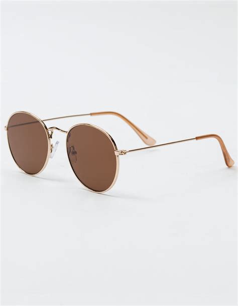 Round Metal Sunglasses Brown Tipl4363 717
