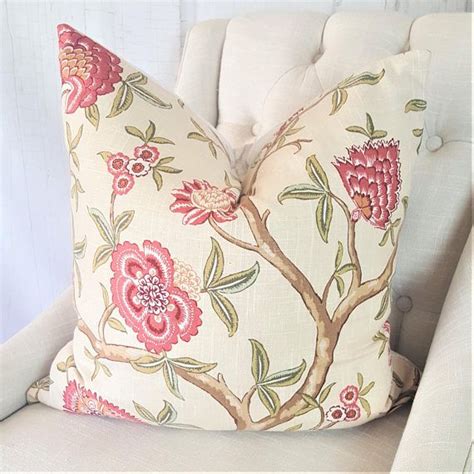 Pink Designer Pillows Toile 24x24 Pillow Covers Housewares Pillow
