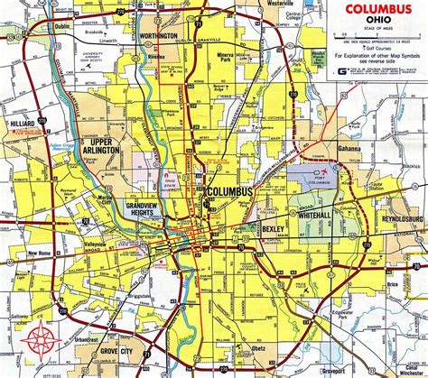 Road Map Of Columbus Ohio