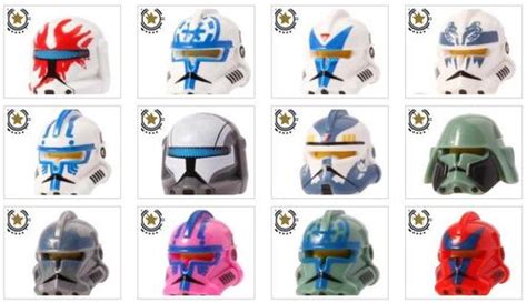Arealight Clone Minifigure Helmets Custom Lego Minifigures