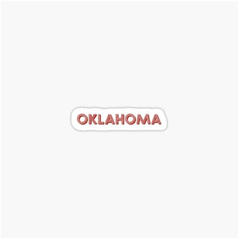 Oklahoma Sticker By Clairekeanna Redbubble