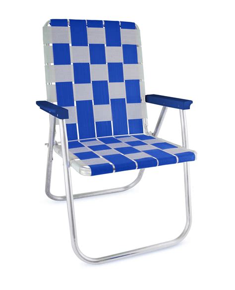 Lawn Chair Usa Folding Aluminum Webbing Chair Classic Bluewhite