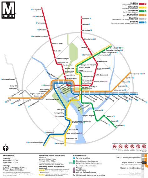 Washington Dc Map Metro Stations Map Of World