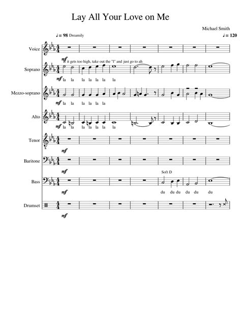 Read the contents of your usb storage. Lay All Your Love on Me Sheet music for Drum Group, Vocals ...