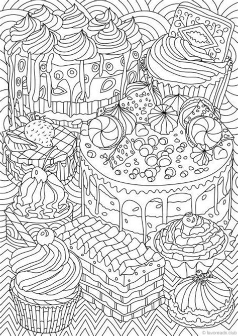 There's no doubt that coloring pages for adults is a great relaxation method. Sweet Treats - Printable Adult Coloring Page from ...
