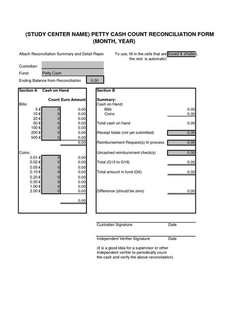 It is not unusual for businesses that maintain a petty cash fund for quick purchases of items under a in some cases, the process of reconciling cash on hand with the accounting records may occur on a daily basis. Petty Cash Reconciliation Form Excel (With images) | Money template, Excel, Ticket template