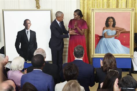 In Photos Obamas Return To White House For Unveiling Of Official Portraits