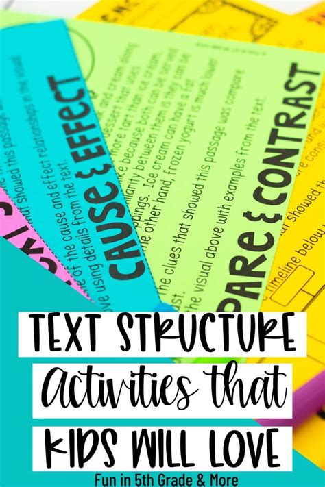Text Structure Activities Students Will Love Fun In 5th Grade And More