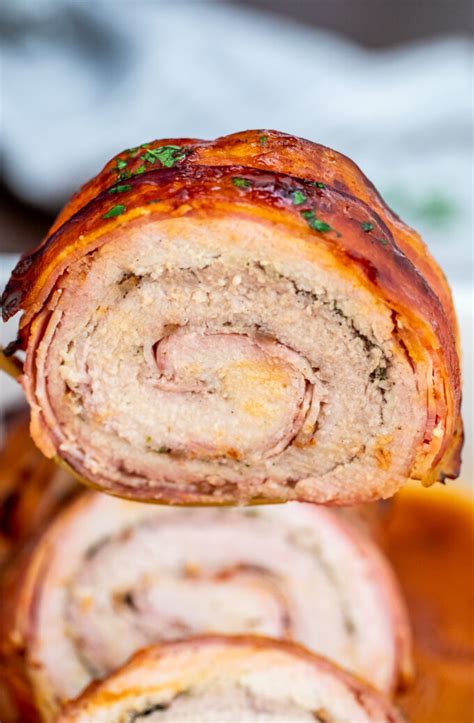 Oven roasted pulled pork (pork loin) is moist, crisp edges, and super savory with a homemade bbq rub. Bacon Wrapped Pork Loin Video - Sweet and Savory Meals