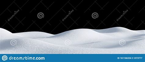 Isolated Snow Hills Landscape Winter Snowdrift Background Stock