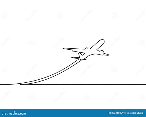 Plane Taking Off Drawing