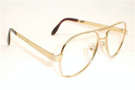 mens large thick gold wire aviator eyeglasses 1970s worst period for fashion