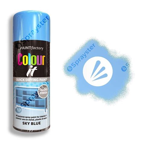 Colour It Sky Blue Spray Paint Gloss 400ml Sprayster