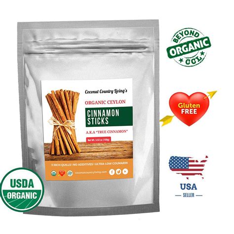 Organic Ceylon Cinnamon Sticks 35 Oz Fairtrade Freshly Etsy Uk