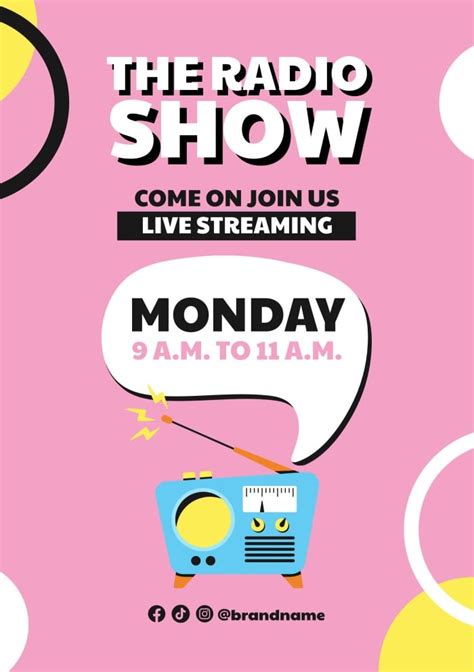 Free Modern The Radio Show Flyer Template To Customize
