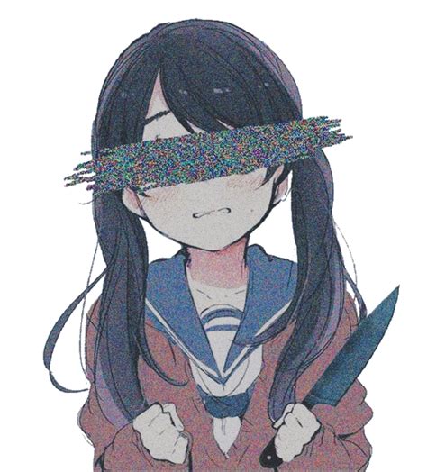 Collection by ivy • last updated 4 days ago. Anime Girl Aesthetic Tumblr Knife Glitch NoEyes freetoe...